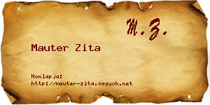 Mauter Zita névjegykártya